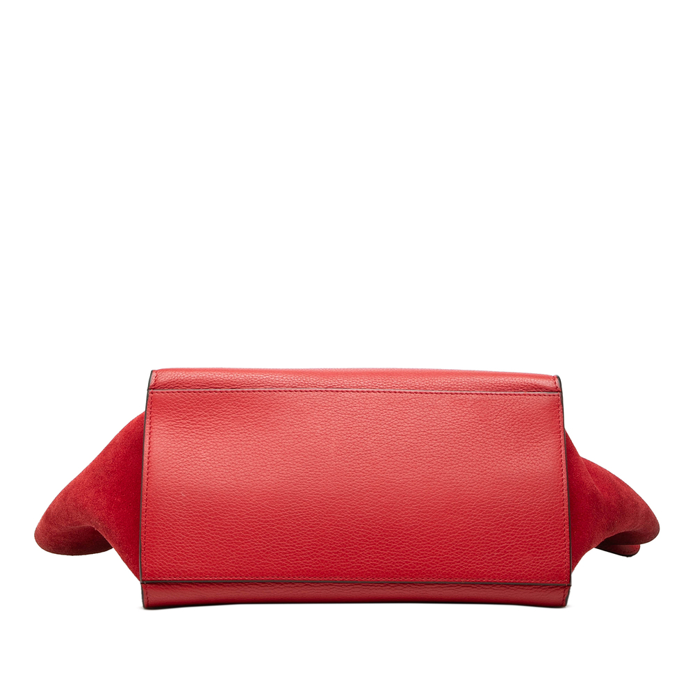 Pre-Loved Celine Small Drummed Calfskin and Suede Trapeze Satchel - Picture 3 of 7